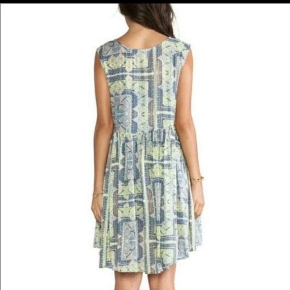 𝅺FREE people 2 layer printed mini dress tunic sz small - Picture 2 of 7